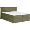BOXSPRINGBED 180 cm x 200 cm, textiel groen