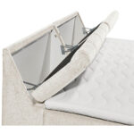 BOXSPRINGBED 200 cm x 240 cm, textiel, houtmateriaal, crèmekleur thumbnail 4