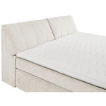 BOXSPRINGBED 200 cm x 240 cm, textiel, houtmateriaal, crèmekleur thumbnail 6