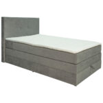 BOXSPRINGBED 120 cm x 200 cm, hout, textiel, houtmateriaal grijs thumbnail 3