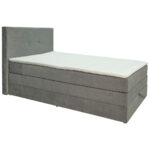 BOXSPRINGBED 120 cm x 200 cm, hout, textiel, houtmateriaal grijs thumbnail 4