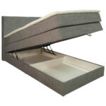 BOXSPRINGBED 120 cm x 200 cm, hout, textiel, houtmateriaal grijs thumbnail 5