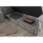 BOXSPRINGBED 180 cm x 200 cm, textiel, materiaal hout grijs thumbnail 4