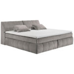 BOXSPRINGBED 200 cm x 240 cm, textiel, materiaal hout grijs thumbnail 2