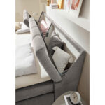 BOXSPRINGBED 200 cm x 240 cm, textiel, materiaal hout grijs thumbnail 4