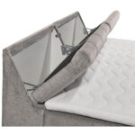 BOXSPRINGBED 200 cm x 240 cm, textiel, materiaal hout grijs thumbnail 5