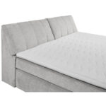 BOXSPRINGBED 200 cm x 240 cm, textiel, zilverkleurig houtmateriaal thumbnail 4