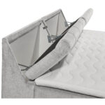 BOXSPRINGBED 200 cm x 240 cm, textiel, zilverkleurig houtmateriaal thumbnail 6