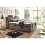 BOXSPRINGBED 180 cm x 200 cm, textiel, houtmateriaal bruin thumbnail 4