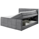BOXSPRINGBED 180 cm x 200 cm, textiel, materiaal hout donkergrijs thumbnail 4