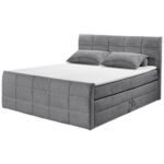 BOXSPRINGBED 180 cm x 200 cm, textiel, materiaal hout donkergrijs thumbnail 5