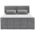 BOXSPRINGBED 180 cm x 200 cm, textiel, materiaal hout donkergrijs thumbnail 6