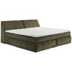 BOXSPRINGBED 200 cm x 240 cm, textiel, houtmateriaal groen thumbnail 4