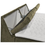 BOXSPRINGBED 200 cm x 240 cm, textiel, houtmateriaal groen thumbnail 5