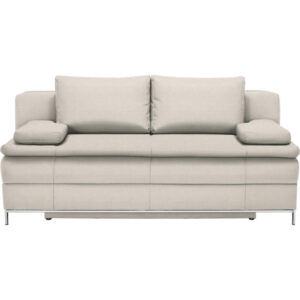 BOXSPRINGBANK, crèmekleurig textiel