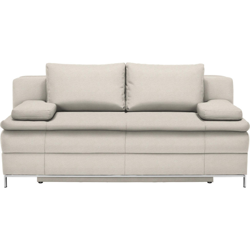 BOXSPRINGBANK, crèmekleurig textiel