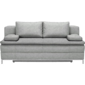 BOXSPRINGBANK, lichtgrijs textiel