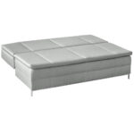 BOXSPRINGBANK, lichtgrijs textiel thumbnail 5