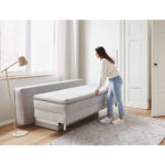 BOXSPRINGBANK, lichtgrijs textiel thumbnail 7