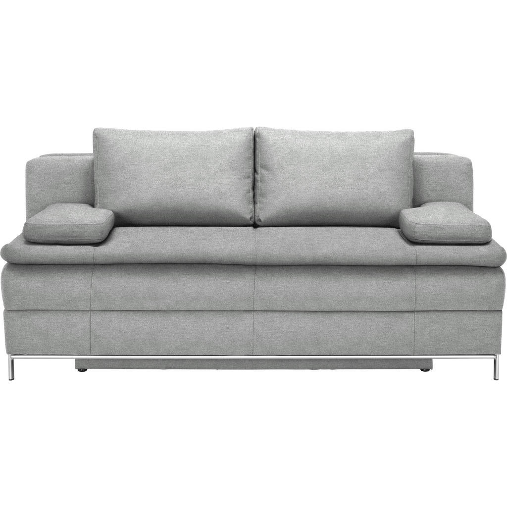 BOXSPRINGBANK, lichtgrijs textiel