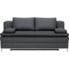 BOXSPRINGBANK, donkergrijs textiel