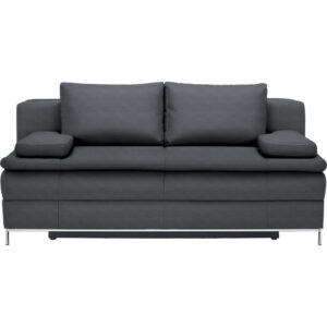 BOXSPRINGBANK, donkergrijs textiel