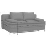 BOXSPRINGBANK, donkergrijs textiel thumbnail 5