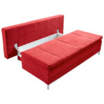 BOXSPRINGBANK, wijnrood textiel thumbnail 5