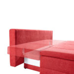 BOXSPRINGBANK, wijnrood textiel thumbnail 6
