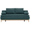 BOXSPRING BANK, kerosinekleur textiel