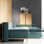 BOXSPRING BANK, kerosinekleur textiel thumbnail 5