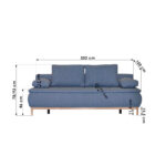BOXSPRING BANK, kerosinekleur textiel thumbnail 7