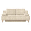 BOXSPRINGBANK, wit textiel