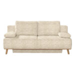 BOXSPRINGBANK, wit textiel thumbnail 1