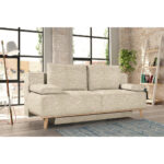 BOXSPRINGBANK, wit textiel thumbnail 3