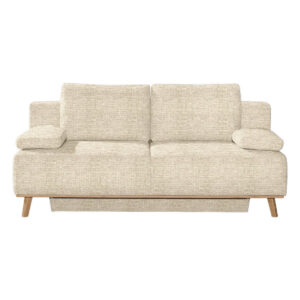 BOXSPRINGBANK, wit textiel