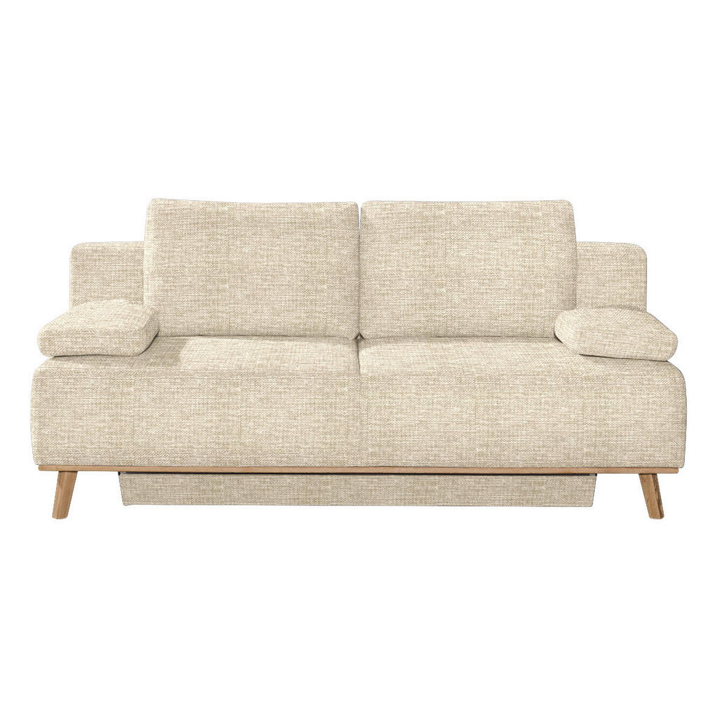 BOXSPRINGBANK, wit textiel