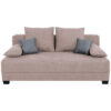 BOXSPRINGBANK, roze textiel, houten materiaal