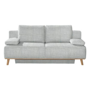 BOXSPRINGBANK, grijs textiel