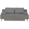 BOXSPRINGBANK, grijs textiel