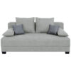 BOXSPRINGBANK, zilverkleurig houtmateriaal, textiel