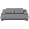 BOXSPRINGBANK, lichtgrijs hout, metaal, textiel