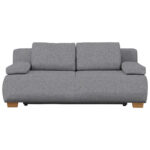 BOXSPRINGBANK, lichtgrijs hout, metaal, textiel thumbnail 1