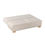 BOXSPRINGBANK, lichtgrijs hout, metaal, textiel thumbnail 4