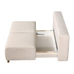 BOXSPRINGBANK, lichtgrijs hout, metaal, textiel thumbnail 5