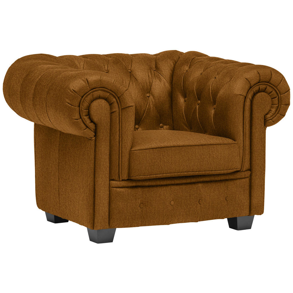 CHESTERFIELD FAMSTOEL, kleur kariya textiel