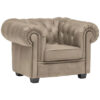 CHESTERFIELD FAMSTOEL, wit textiel