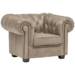 CHESTERFIELD FAMSTOEL, wit textiel thumbnail 1
