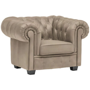 CHESTERFIELD FAMSTOEL, wit textiel