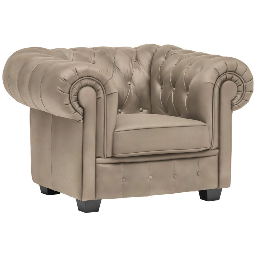 CHESTERFIELD FAMSTOEL, wit textiel